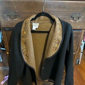 Coldwater Creek Brown Wool Blend Cardigan
